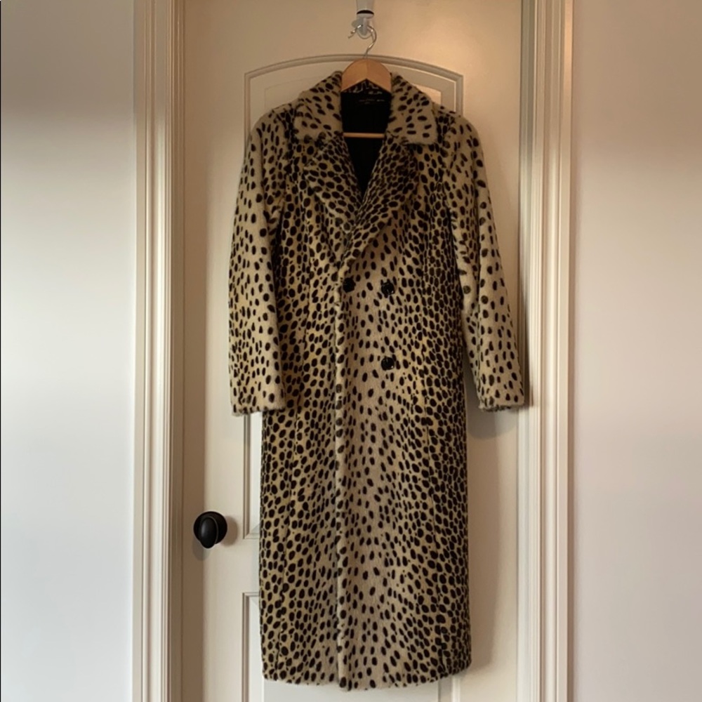 NWT House of Harlow/Revolve Faux Fur Leopard Coat